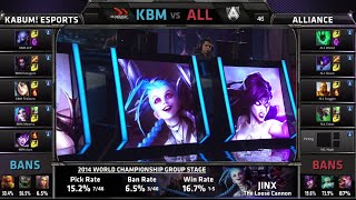 KaBuM vs Alliance  Game 2 Group D S4 LOL World Championship 2014 Day 4  KBM vs ALL D4G3 [upl. by Kerri]