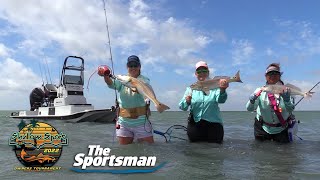 Mrs Texas Sportsman Wade Fishing with Shallow Sport [upl. by Nyllaf]