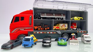 12 Types Tomica Cars ☆ Tomica opening and put in big convoy [upl. by Dannel]