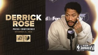 Derrick Rose Press Conference  Suns vs Grizzlies [upl. by Roxanna]