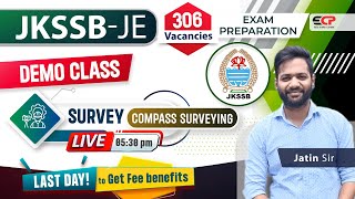 DEMO CLASS JKSSB JE Civil Survey Compass Surveying  Exam preparation  Last day to avail offer [upl. by Huston507]