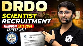 DRDO Scientist Recruitment With GATE 2024  New Changes [upl. by Aker]