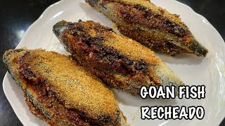 Goan Fish Recheado Recipe  Mackerels Stuffed with Recheado Masala [upl. by Ewens]