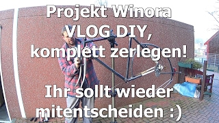 Projekt Winora Trekking Fahrrad komplett zerlegen auseinanderbauen Vlog Style DIY [upl. by Nauhs]