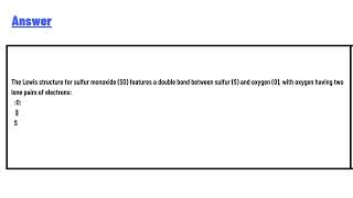Lewis structure for sulfur monoxide SO molecule [upl. by Holloway633]
