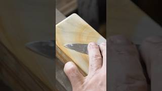 Polishing on Chunagura  Tamahagane Honyaki Knife [upl. by Ataymik]