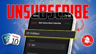 How to Delete or Unsubscribe US Holidays in iPhone Calendar  Remove US Holidays in iCalendar [upl. by Meisel409]