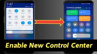 How to Enable Control Center on Redmi Xiaomi  Enable New Notification Bar  MIUI New Control Center [upl. by Colan]