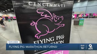 Runners assemble as the Flying Pig Marathon returns [upl. by Ainatit104]