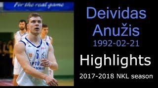 Deividas Anužis 201718 NKL season Highlights HD [upl. by Shelden]