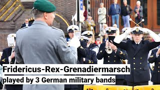 FridericusRexGrenadiermarsch live von drei Bundeswehr Musikkorps  Militärmusik in Perfektion [upl. by Wehtam]