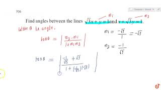 Find angles between the lines sqrt3xy1 and xsqrt3y1 [upl. by Notlrak742]