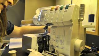 Threading Brother 1034D Serger [upl. by Rhonda]