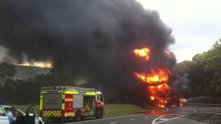 Petrol Tanker on Fire at Mona Vale [upl. by Solegna]