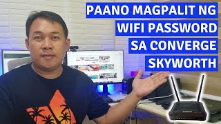 PAANO MAGPALIT NG WIFI PASSWORD SA CONVERGE SKYWORTH  CM5100 [upl. by Anilegnave]