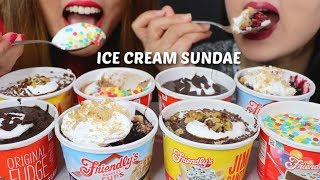 ASMR FRIENDLYS ICE CREAM SUNDAE 아이스크림 리얼사운드 먹방 ケーキ केक  KimampLiz ASMR [upl. by Neyuq392]