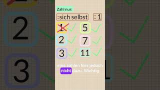 Was sind Primzahlen  leichterklärt maths mathematics education lernen tricks edutok [upl. by Yellas]