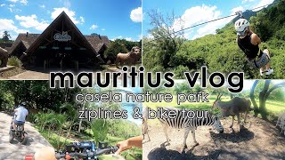 MAURITIUS VLOG  Casela Nature Park Ziplines amp Eco Bikes Point Naturel Le Caudan Waterfront  Ep4 [upl. by Jeffers]