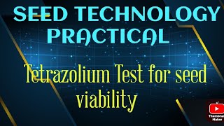 Tetrazolium Test for seed viability [upl. by Akemej]