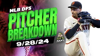 MLB DFS Pitchers to Target and Fade for DraftKings and FanDuel 92824 [upl. by Venu]