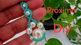 💚💚💚Brinco de Pérolas e Miçangas Turquesa  Diy Bijuterias  Próximo Vídeo [upl. by Etoile]