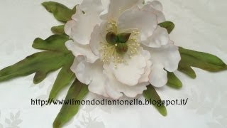 Peonia in pasta di zuccheroTUTORIAL SEMPLICE e VELOCE [upl. by Yecal]