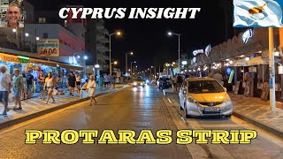 Protaras Strip Cyprus in August  Bars Restaurants amp More [upl. by Zarla]