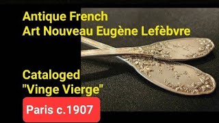 Maravillosos cubiertos Art Nouveau catalogados c1907 en Plata Maciza Francesa de 950 milésimas [upl. by Fasto]