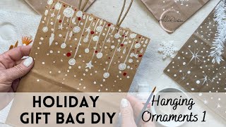 Gift Bag Crafts  Simple Hanging Ornaments Design [upl. by Ynehpets]