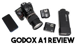 Godox A1 Smart Phone Flash and Trigger Review and How to guide Flashpoint M1 PRO [upl. by Cychosz457]