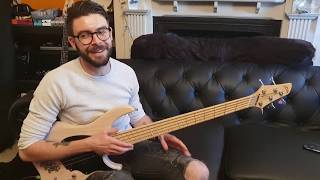 DINGWALL COMBUSTION FANNED FRET 5 STRING BASS DEMO VIDEO BY CHIS GUYATT AT ESSEX RECORDING STUDIOS [upl. by Lyssa]