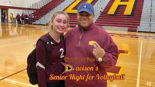 High School Vlogs 2023 Davison’s Senior Night for Volleyball [upl. by Yerfdog]