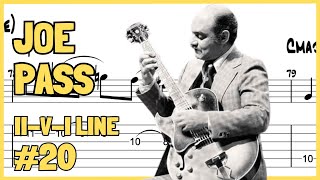 251 Lick 20 with sheet musictabs in C major Joe Pass  Cherokee [upl. by Masterson391]