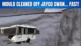 Watch Mould VANISH off a Jayco Swan using Canvas Magic Mould Remover [upl. by Einnij716]