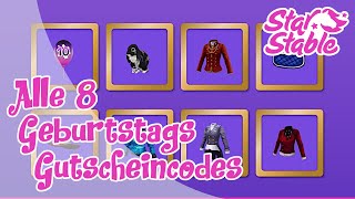 Star Stable SSO Alle 8 Geburtstags Gutscheincodes [upl. by Oneida]