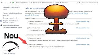 Activare mod Performanțe Superioare în Windows 10 [upl. by Aiykan904]