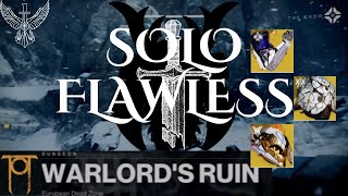 Solo Flawless Warlords Ruin  Solar Titan  Season of The Wish Destiny 2 [upl. by Aicilihp687]