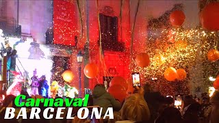 Carnaval de Barcelona 2023 Arribo y Taronjada  La Reina del Carnestoltes [upl. by Enelie]