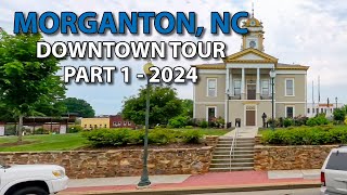 Morganton North Carolina 2024  Downtown Highlights Part 1 [upl. by Jamilla]