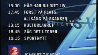 Tablå SVT2 19970104 [upl. by Adelice96]