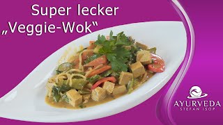 Vegetarisches Ayurveda Wok Gericht  mega lecker gesund bunt und schnell zubereitet [upl. by Lleoj602]