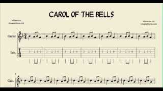 Carol of the Bells Tabs Sheet Music for Guitar Christmas Carol [upl. by Wash]