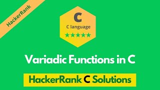 HackerRank Variadic functions in C problem solution  C problems solutions  Programmingoneonone [upl. by Tonl]