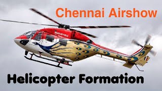 airshow in chennai  HAL Dhruv Helicopter formation [upl. by Oknuj]