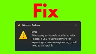 How to fix third party software is interfering with roblox [upl. by Ybor122]