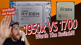 AMD Threadripper 1950x VS Ryzen 7 1700 [upl. by Leviralc]