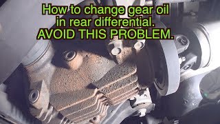 Rear Differential gear oil change in Toyota Sequoia and Lexus rx350 Amsoil gear oil [upl. by Lennon]