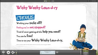 Wishy Washy Laundry Aladdin Trouble  Words on Screen™ Sample [upl. by Eerpud]