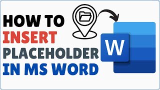 How to Insert a Placeholder in Word [upl. by Lassiter]