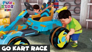 Go Kart Race  Shiva  Episode 46  Fun 4 Kids  Hindi  Super Action Best Cartoon [upl. by Siuqramed761]